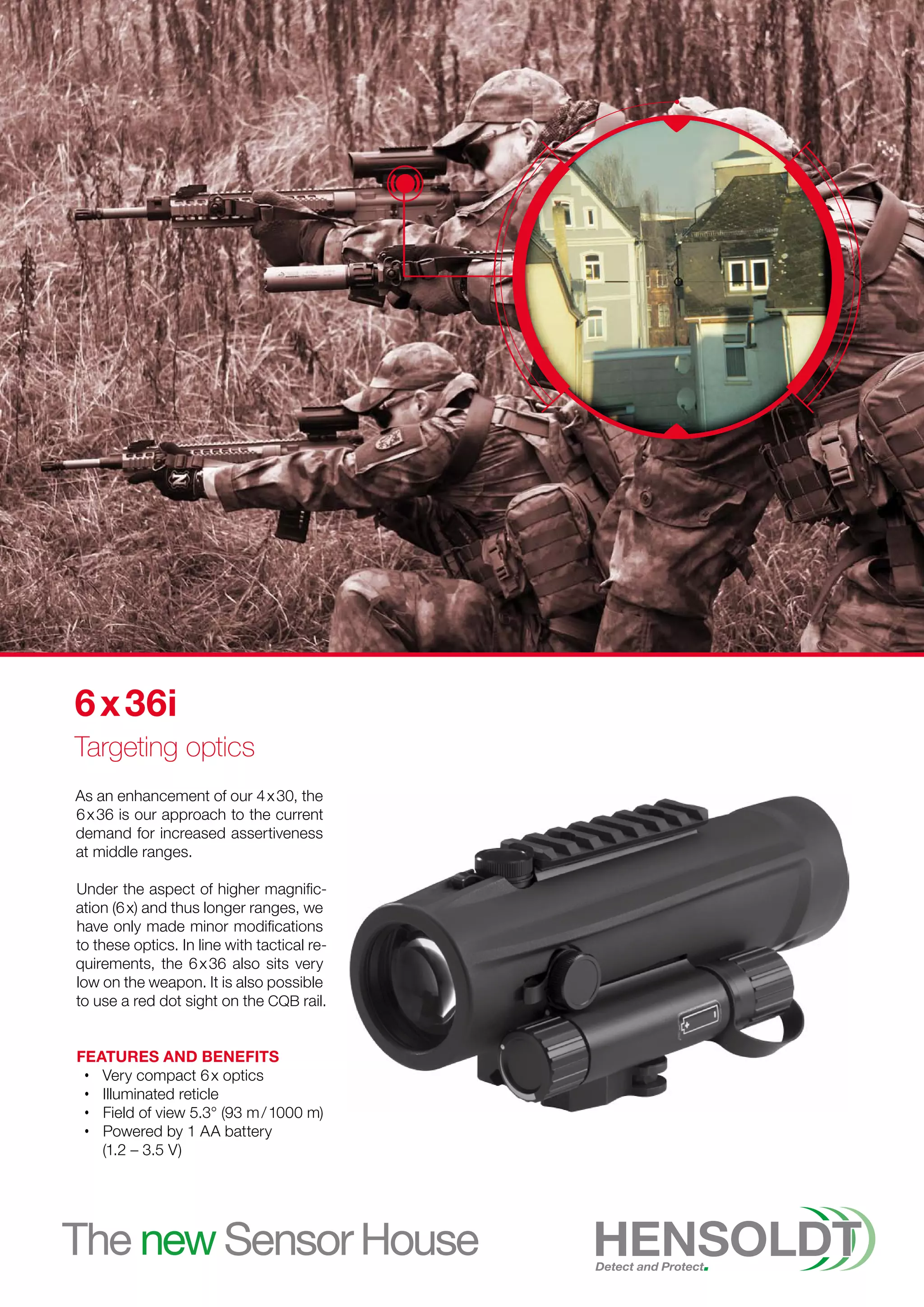Datasheet | Hensoldt ZO 6x36i Rifle Scope | Optics Trade | PDF