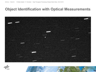 Object Identification with Optical Measurements
DLR.de • Chart 24 > PyData Seattle > A. Schreiber • High-Throughput Processing of Space Debris Data > 26.07.2015
 