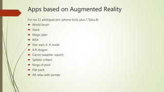 Augmented reality technical presentation | PPTX