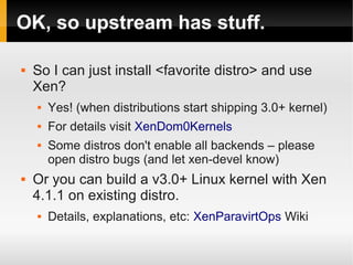 Linux Xen Xen in Linux 3.x (or PVOPS) | PDF
