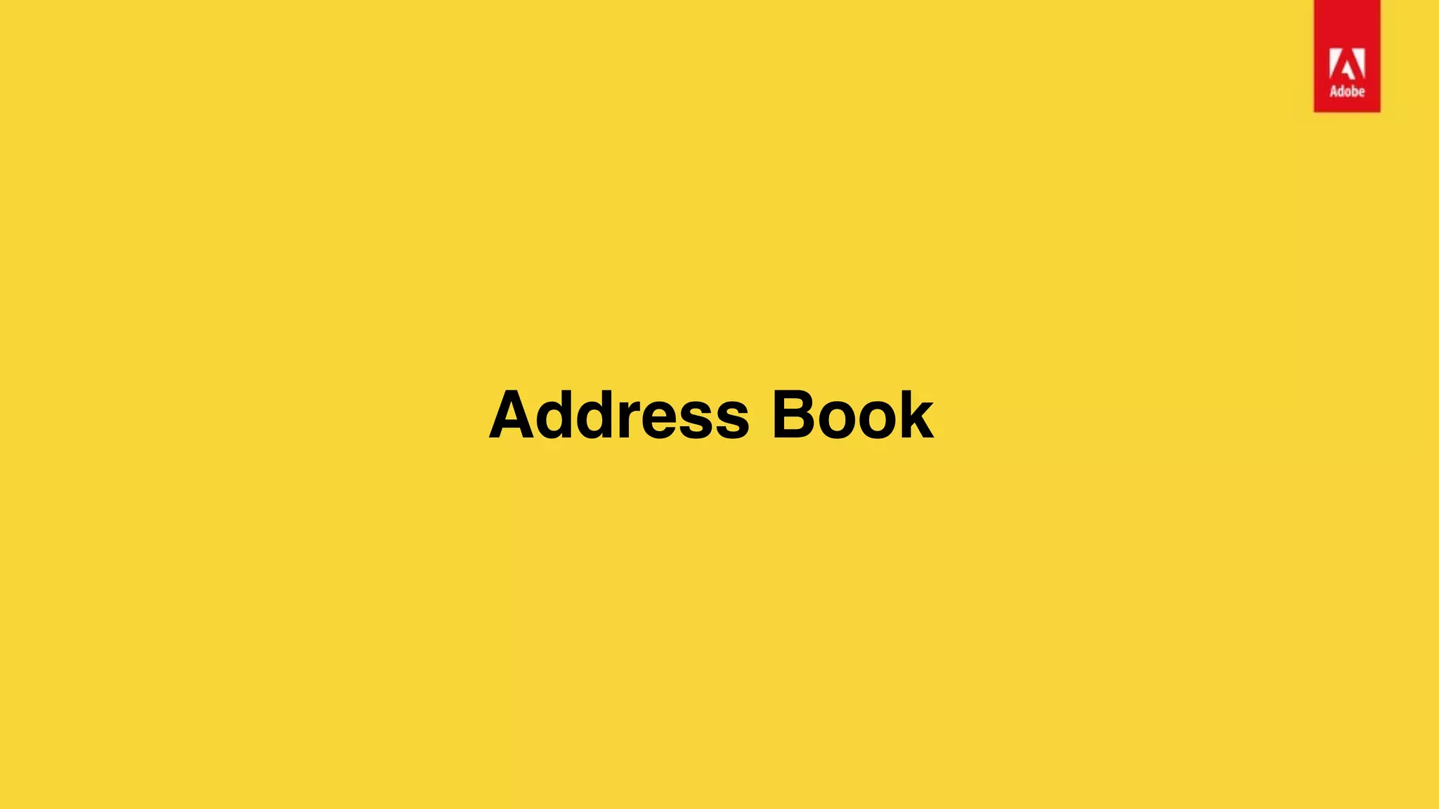 Address Book
 