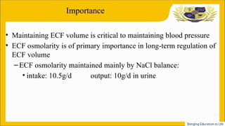 Renal physiology and body fluid compartment | PPTX