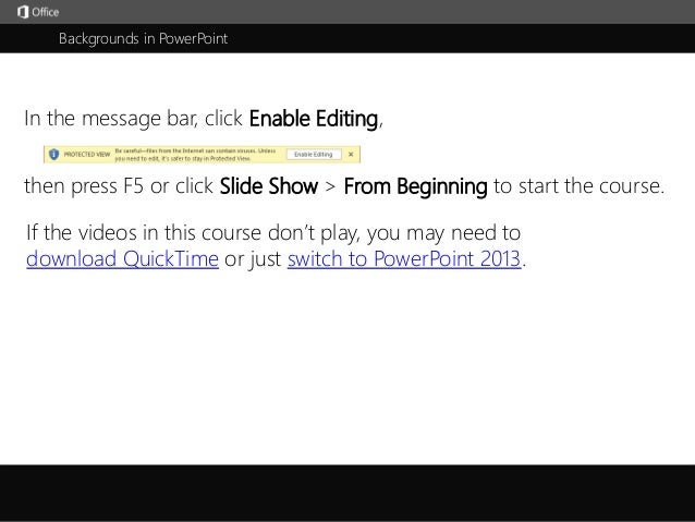 microsoft office powerpoint 2013 tutorial selecting backgrounds
