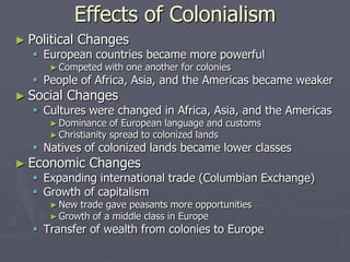 Exploring Africa’s CoastsEarly trade relationshipsBy the 1500s, Europeans had been trading with Africans for gold, salt, and ivory for centuries.Portugal searches for all water route to the IndiesSet up first trading post colonies along coasts of AfricaOther Europeans came laterWere initially uninterested in Africa’s interior