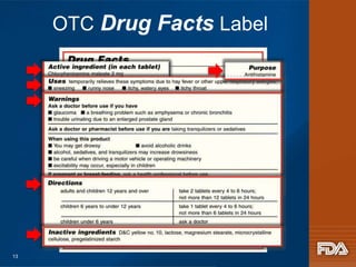 OTC Drug Facts Label 
13 
 