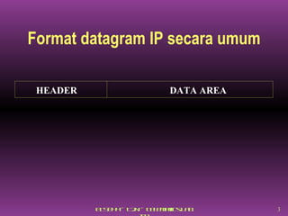 Format datagram IP secara umum 