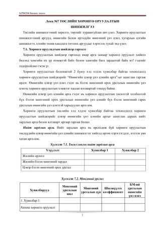 S.PМ204 Бизнес төсөл


                       Лекц №7 ТӨСЛИЙН ХӨРӨНГӨ ОРУУЛАЛТЫН
                                        ШИНЖИЛГЭЭ
  Төслийн шинжилгээний зорилго, төрлийг хураангуйлан авч үзнэ. Хөрөнгө оруулалтын
шинжилгээний аргууд, өнөөгийн болон ирээдүйн мөнгөний үнэ цэнэ, хугарлын цэгийн
шинжилгээ, хэтийн төлөв хандлага тогтоох аргуудыг хэрэглэх тухай энд үзнэ.
  7.1. Хөрөнгө оруулалтын шийдвэр гаргалт
  Хөрөнгө оруулалтын шийдвэр гаргахад ямар арга замаар хөрөнгө оруулалт хийвэл
бидэнд хамгийн их үр өгөөжтэй байх болон хамгийн бага зардалтай байх вэ? гэдгийг
тодорхойлно гэсэн үг.
  Хөрөнгө оруулалтын боломжтой 2 буюу хэд хэдэн хувилбар байгаа тохиолдолд
хөрөнгө оруулалтын шийдвэрийг “Өнөөгийн цэвэр үнэ цэнийн арга”-ыг ашиглан гаргаж
ирдэг. Өнөөгийн цэвэр үнэ цэнэ гэдэг нь бэлэн мөнгөний орох урсгалын өнөөгийн үнэ
цэнээс хөрөнгө оруулалтын хэмжээг хассан ялгавартай тэнцүү байна.
  Өнөөгийн цэвэр үнэ цэнийн арга гэдэг нь хөрөнгө оруулалтын төсөлтэй холбоотой
бүх бэлэн мөнгөний орох урсгалын өнөөгийн үнэ цэнийг бүх бэлэн мөнгөний гарах
урсгалын өнөөгийн үнэ цэнэтэй харьцуулах арга юм.
  Хөрөнгө оруулалтын төслийн хэд хэдэн хувилбар байгаа тохиолдолд хөрөнгө
оруулалтын шийдвэрийг цэвэр өнөөгийн үнэ цэнийн аргыг ашиглан дараах нийт
зардлын арга болон ялгаварт аргаар гаргаж болно.
  Нийт зардлын арга. Нийт зардлын арга нь өрсөлдөж буй хөрөнгө оруулалтын
төслүүдийн цэвэр өнөөгийн үнэ цэнийн шинжилгээг хийхэд өргөн хэрэглэгддэг, нэлээн уян
хатан арга юм.
                         Хүснэгт 7.1. Төсөл сонгох нийт зардлын арга
                       Үзүүлэлт                      Хувилбар 1        Хувилбар 2
  Жилийн орлого
  Жилийн бэлэн мөнгөний зардал
  Цэвэр бэлэн мөнгөний орох урсгал


                                  Хүснэгт 7.2. Мөнгөний урсгал
                                                                               БМ-ий
                                  Мөнгөний
                                                Мөнгөний     Шилжүүлэх       урсгалын
        Хувилбарууд               урсгалын
                                               урсгалын дүн коэффициент      өнөөгийн
                                    жил
                                                                              үнэ цэнэ
 1. Хувилбар 1:

Анхны хөрөнгө оруулалт

                                               1
 