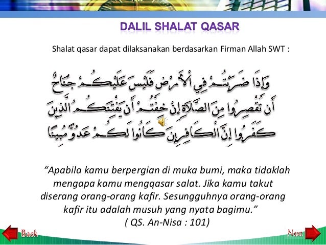 Sholat Jama Qoshor