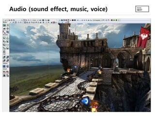 Audio (sound effect, music, voice)
 