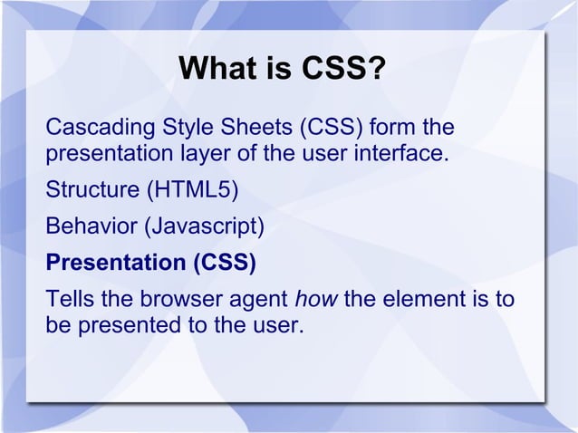An Introduction to Cascading Style Sheets (CSS3) | PPT