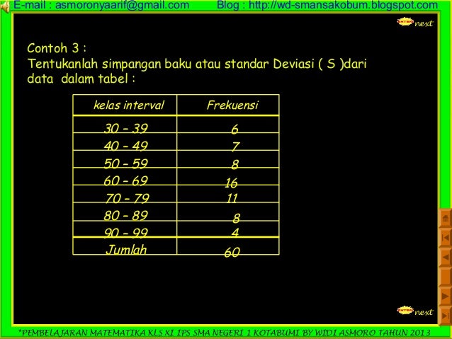 7 Simpangan Baku Atau Standar Deviasi