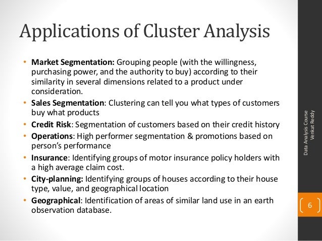 Cluster Analysis for Dummies Cluster Analysis for Dummies