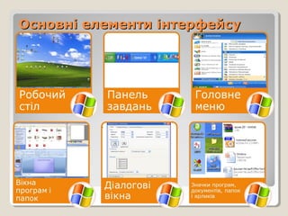 Основні елементи інтерфейсу

 