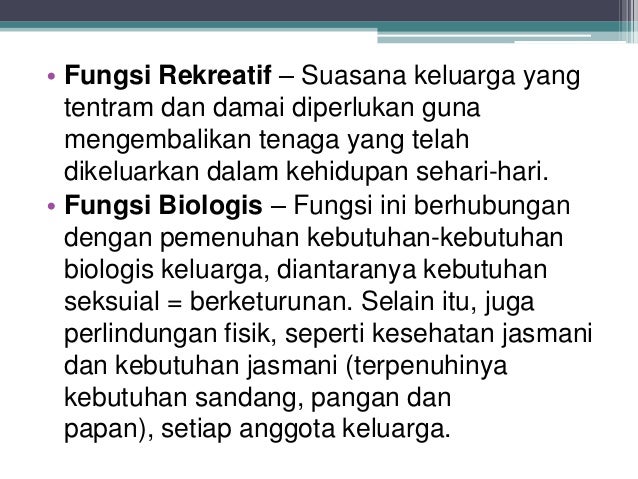 7 Fungsi Dalam Keluarga