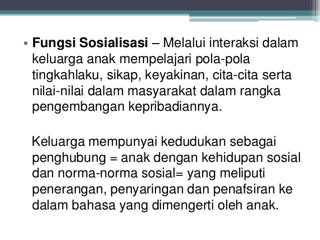 7 Fungsi Dalam Keluarga