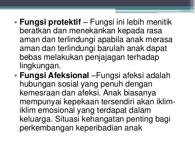 7 Fungsi Dalam Keluarga