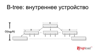 B-tree: внутреннее устройство

 