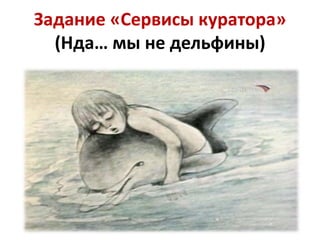 Задание «Сервисы куратора»
(Нда… мы не дельфины)

 