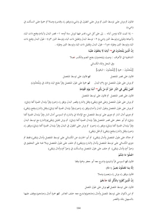 ‫قػػالوف ٍب ورش علػػى توسػػط اللػػُت ٍب ورش علػػى الطػػوؿ ُب (شػػيء) ورقػػق راء (قػػدير) وصػػال ٍب ْحػػزة علػػى السػػكت ُب‬
‫(شيء)‬
‫ إذا تليت اآلية (ومن آياتو .. إَل على كل شيء قدير فيها لورش ستة أوجو ٔ- قصر البدؿ (آياتو) وفتح ذات الياء‬‫(أحياىا وادلوتى) وتوسط اللُت (شيء) ٕ- توسط البدؿ وتقليل ذات الياء وتوسط اللُت ٖوٗ- طوؿ البدؿ وفتح ذات‬
‫الياء وتوسط اللُت وطولو ٘وٙ- طوؿ البدؿ وتقليل ذات الياء وتوسط اللُت وطولو .‬
‫إِف الَّذين يُػلْحدوف فِي~ َيَاتِنَا َل يَخفوف علَْيػنَا‬
‫َّ ِ َ ِ ُ َ‬
‫آ َ َْْ َ َ‬
‫الشاطبية ُب األعراؼ : وحيث (يلحدوف) بفتح الضم والكسر فصال‬
‫وُب النحل وااله الكسائي‬
‫[يػَْلحدوف : ْحزة ] [يػُْلحدوف : الباقوف]‬
‫ُِ َ‬
‫َُ َ‬
‫ثم قالوف على توسط ادلنفصل‬
‫قالوف على قصر ادلنفصل‬
‫ٍب ورش على طوؿ ادلنفصل مع (ٖ) البدؿ ثم ْحزة على طوؿ ادلنفصل وقرأ بفتح الياء واحلاء ُب (يػَْلحدوف)‬
‫َُ‬
‫ِ‬
‫ِ ِ‬
‫أَفَمن يُػلقى فِي النَّار خ ْيػر أَـ من يَأْتِي~ َمنًا يَػوـ الْقيَامة‬
‫َ ْ َْ‬
‫آ َْ َ‬
‫ِ َ ٌ ْ َْ‬
‫قالوف على قصر ادلنفصل ٍب قالوف على توسط ادلنفصل‬
‫ٍب ورش على طوؿ ادلنفصل وعلى فتح (يلقى) وقلل (النار) وقصر البدؿ ورقق راء (خَت) وقرأ بإبداؿ اذلمزة ألفا (ياٌب)‬
‫ٍب ورش على طوؿ ادلنفصل وطوؿ البدؿ (آمنا) ورقق راء (خَت) وقرأ بإبداؿ اذلمزة ألفا (ياٌب) وقلل (النار) وفتح (يلقى)‬
‫ٍب دوري أماؿ النػار ٍب دوري علػى توسػط ادلنفصػل مػع اإلمالػة ُب (النػار) ٍب السوسػي أمػاؿ النػار وقػرأ بإبػداؿ اذلمػزة ألفػا‬
‫(ياٌب) ٍب أبو جعفر على قصر ادلنفصل وقرأ بإبػداؿ اذلمػزة ألفػا (يػاٌب) ٍب ورش تقليػل (يلقى)و(النػار) مػع توسػط البػدؿ‬
‫وقػرأ بإبػػداؿ اذلمػػزة ألفػػا (يػػاٌب) ورقػػق راء (خػػَت) ٍب ورش علػػى الطػػوؿ ُب البػػدؿ وقػرأ بإبػػداؿ اذلمػزة ألفػػا (يػػاٌب) ورقػػق راء‬
‫(خَت) وقلل (النار) وفتح (يلقى) ٍب قلل (يلقى)‬
‫ٍب خػالد علػى طػػوؿ ادلنفصػل وأمػاؿ (يلقػػى) ٍب أبػو احلػػارث عػن الكسػائي علػػى توسػط ادلنفصػل وأمػػاؿ (يلقػى) فقػػط ٍب‬
‫دوري الكسػائي علػػى توسػػط ادلنفصػػل وأمػػاؿ (النػػار) و(يلقػػى) ٍب خلػف علػػى طػػوؿ ادلنفصػػل وبػػال غنػػة علػػى التحقيػػق ُب‬
‫(خَت أـ) وأماؿ (يلقى) ٍب خلف على طوؿ ادلنفصل وبالسكت ُب (خَت أـ) وأماؿ (يلقى)‬
‫ٌ‬
‫ٌ‬
‫ِ‬
‫اعملُوا ما ش ْئتُم‬
‫َْ َ‬
‫ْ‬
‫قالوف ثم السوسي قرأ (شيتم) و ج معو أبو جعفر وْحزة وقفا‬
‫اندر‬
‫ِ‬
‫إِنَّوُ بِما تَػعملُوف بَصير (ٓٗ)‬
‫َ َْ َ ٌ‬
‫قالوف ورقق راء ورش راء (بصَت) وصال‬
‫ِ‬
‫إِف الَّذين كفروا بِالذكر لَما جآءىم‬
‫َّ َ َ َ ُ ّْ ْ ِ َّ َ َ ُ ْ‬
‫قالوف على توسط ادلتصل ثم ورش على طوؿ ادلتصل‬
‫ٍب ابػػن ذكػواف علػػى توسػػط ادلتصػػل وأمػػاؿ (جاءىم)وانػ ج معػػو خلػػف العاشػػر ثػػم ْحػػزة أمػػاؿ (جػػاءىم) ووقػػف عليهػػا‬
‫ػدر‬
‫بالتسهيل بادلد والقصر‬
‫461‬

 