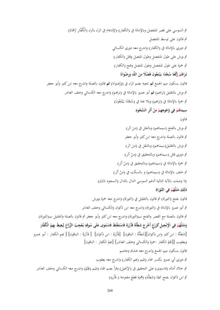 ‫ٍب السوسي على قصر ادلنفصل وباإلمالة ُب (الكفار) واإلدغاـ ُب الراء بالراء (الْك َّار رْحَاءُ)‬
‫ُف ِ ُ َ‬
‫ٍب قالوف على توسط ادلنفصل‬
‫ٍب دوري باإلمالة ُب (الكفار) و ج معو دوري الكسائي‬
‫اندر‬
‫ٍب ورش على طوؿ ادلنفصل وطوؿ ادلتصل وقلل (الكفار)‬
‫ٍب ْحزة على طوؿ ادلنفصل وطوؿ ادلتصل وفتح (الكفار)‬
‫َ ًْ ِ ِ‬
‫تَػراىم كعا سجدا يَػ ْبتَػغُوف فَضَل من اللَّو ورضوانًا‬
‫َ ُ ْ رَّ ً ُ َّ ً‬
‫َ‬
‫َِ َْ‬
‫ُ‬
‫قالوف بسكوف ميم اجلمع ثم شعبة بضم الراء ُب (ورضوانا) ثم قالوف بالصلة و ج معو ابن كثَت وأبو جعفر‬
‫اندر‬
‫ُ‬
‫ٍب ورش بالتقليل (تراىم) ثم أبو عمرو باإلمالة ُب (تراىم) و ج معو الكسائي وخلف العاشر‬
‫اندر‬

‫ٍب ْحزة باإلمالة ُب (تراىم) وبال غنة ُب (سجدا يػَْبتَػغُوف)‬
‫َ‬
‫ُ َّ ً‬
‫ِ ِ ِ ِ ُّ ِ‬
‫ِ‬
‫سيماىم فِي وجوىهم من أَثَر السجود‬
‫ُ‬
‫َ ُْ ُُ ْ ْ‬
‫قالوف‬
‫ٍب ورش بالفتح (سيماىم) وبالنقل ُب (من اَثر)‬
‫َ‬

‫ٍب قالوف بالصلة و ج معو ابن كثَت وأبو جعفر‬
‫اندر‬

‫ٍب ورش بالتقليل(سيماىم) وبالنقل ُب (من اثر)‬
‫َ‬

‫ٍب دوري قلل (سيماىم) وبالتحقيق ُب (من أثر)‬
‫ْ‬

‫ٍب ْحزة باإلمالة ُب (سيماىم) وبالتحقيق ُب (من أثر)‬
‫ْ‬

‫ٍب خلف باإلمالة ُب (سيماىم) و بالسكت ُب (من أثر)‬
‫ْ‬

‫إذا وصلت باآلية التالية أدغم السوسي الداؿ بالَاؿ (السجود ذلك)‬
‫ذلِك مثَػلُهم فِي التَّوراةِ‬
‫َ َ َ ُْ‬
‫ػْ َ‬
‫قالوف بفتح (التوراة) ٍب قالوف بالتقليل ُب (التوراة) و ج معو ْحزة وورش‬
‫اندر‬
‫ٍب أبو عمرو باإلمالة ُب (التوراة) و ج معو ابن ذكواف والكسائي وخلف العاشر‬
‫اندر‬
‫ٍب قالوف بالصلة مع القصر والفتح ب(التوراة) و ج معو ابن كثَت وأبو جعفر ٍب قالوف بالصلة والتقليل ب(التوراة)‬
‫اندر‬
‫ِ‬
‫ِ ِ‬
‫ومثَػلُهم فِي اْلنْجيل كزرع أَخرج شطْأَهُ فََزرهُ فَاستَػغلَظ فَاستَػوى علَى سوقِو يُػعجب الزراع لِيَغيظ بِهم الْكفار‬
‫ِْ ِ ِ َ َ ْ ٍ ْ َ َ َ‬
‫آ ََ ْ ْ َ ْ َ َ ُ‬
‫ََ ُ ْ‬
‫ْ ُ ُّ َّ َ َ ِ ُ ُ َّ َ‬
‫ِ‬
‫[شطَأَهُ : ابن كثَت وابن ذكواف][شطْأَهُ : الباقوف] [فَأَزرهُ : ابن ذكواف] [ فَػ)زرهُ : البػاقوف] [ ِبِػم الكفػار : أبػو عمػرو‬
‫َ‬
‫َ‬
‫َََ‬
‫ََ‬
‫ويعقوب ][ِبُم الكفار :ْحزة والكسائي وخلف العاشر] [ِبِم الكفار : الباقوف]‬
‫ُ‬
‫ُ‬
‫قالوف بسكوف ميم اجلمع و ج معو ىشاـ وعاصم‬
‫اندر‬
‫ِ‬
‫ٍب دوري أيب عمرو بكسر اذلاء وادليم (ِبِم الكفار) و ج معو يعقوب‬
‫اندر‬

‫ٍب خالد أمالو (فاستوى) على التحقيق ُب (اإلصليل) وقرأ بضم اذلاء وادليم (ِبُم) و ج معو الكسائي وخلف العاشر‬
‫ِ ُ اندر‬

‫ٍب ابن ذكواف بفتح الطا (شطَأَه) وعلزة قطع مفتوحة ( فَأَزره)‬
‫َ‬

‫862‬

 