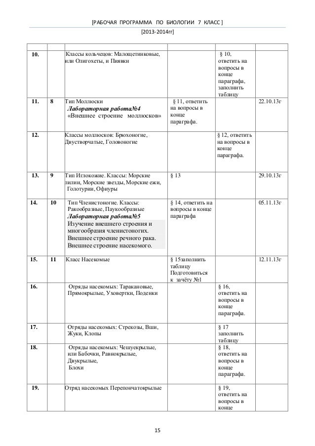 решебник лабораторная работа 7 по биологии 7 класс