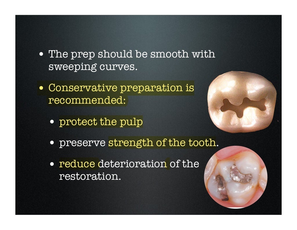 amalgam cavity preparation class i