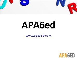 APA6ed
www.apa6ed.com

 