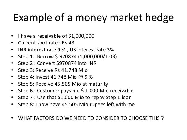 forward market hedge example