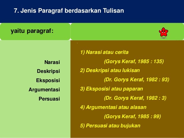 7. paragraf dan pengembangannya 7. paragraf dan pengembangannya