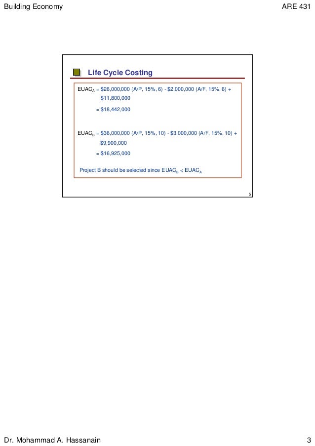 7.2 equivalent uniform annual cost method