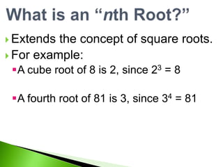 7.2 simplifying radicals | PPTX