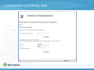 COMPARONS LE PORTAIL WEB
5
 