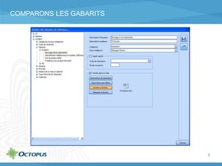 COMPARONS LES GABARITS
7
 
