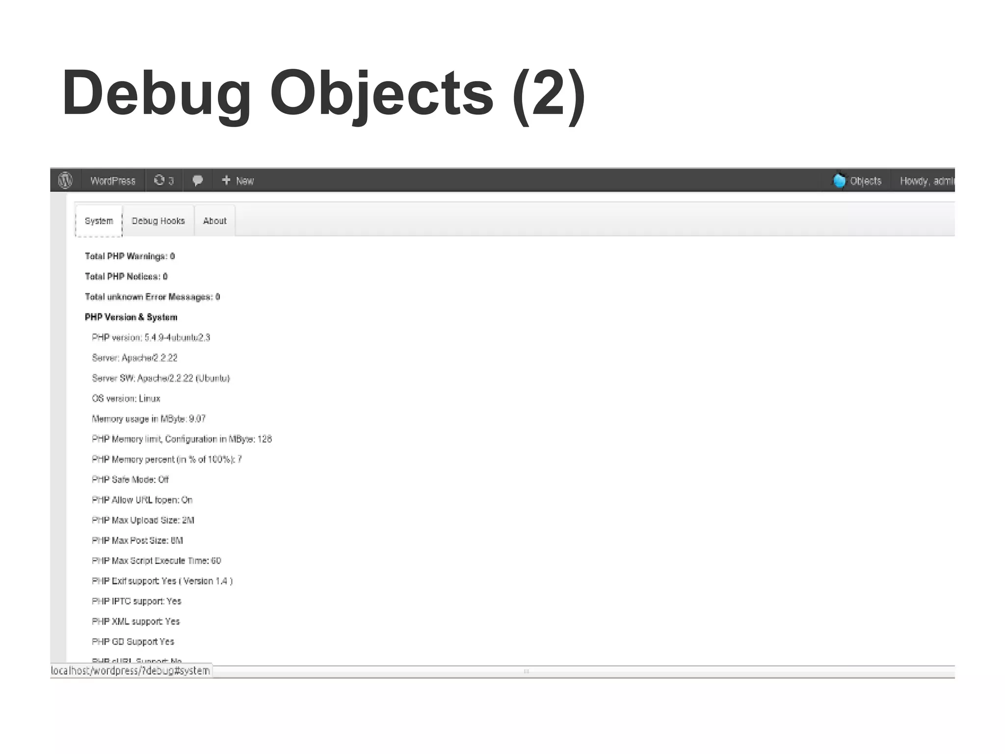 Debug Objects (2)
 