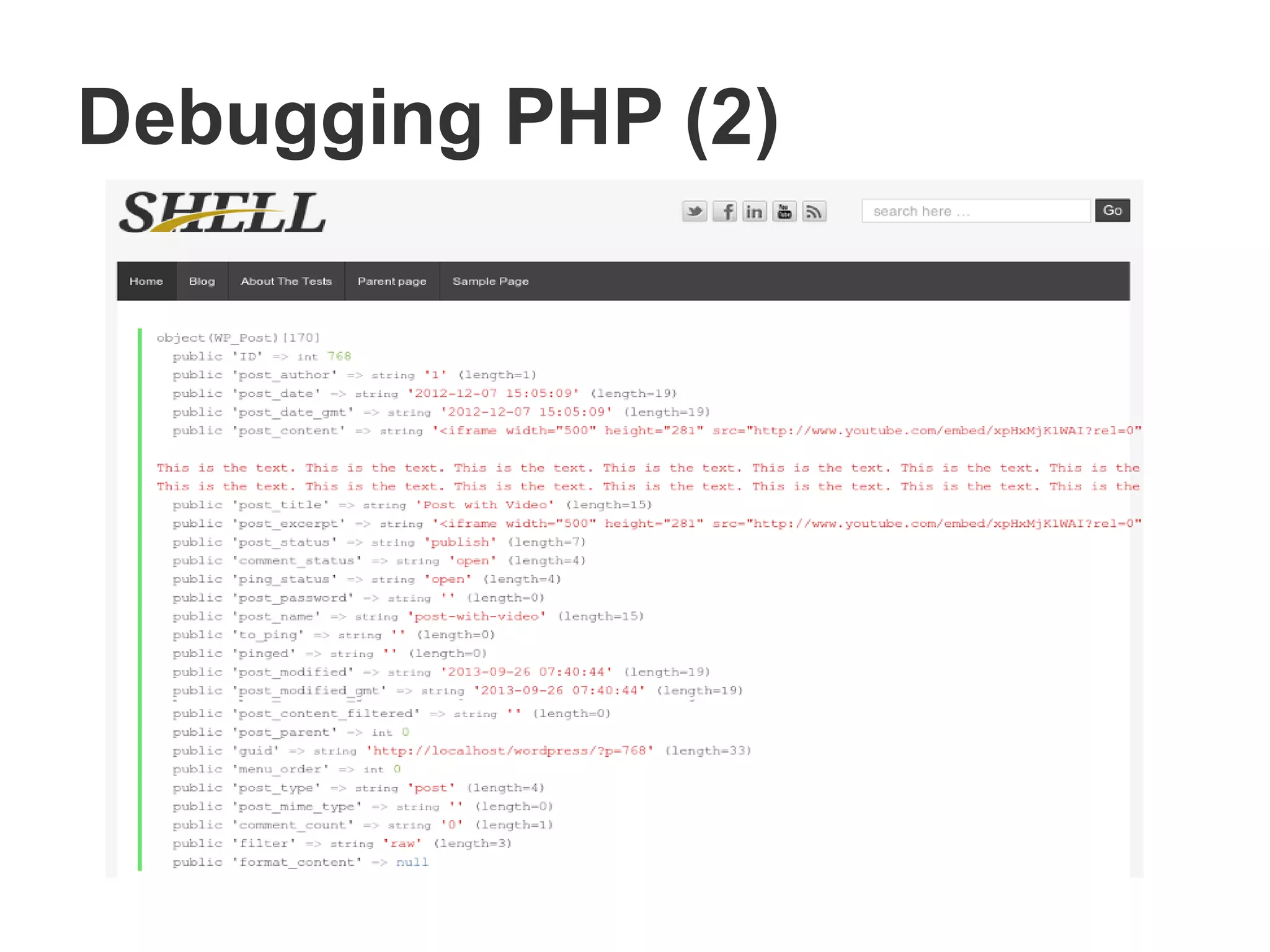 Debugging PHP (2)
 