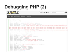 Debugging PHP (2)
 