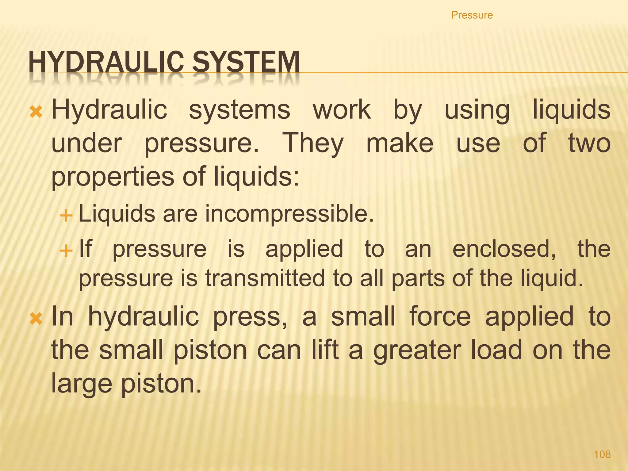 1. The water is replaced by mercury, which is more dense
than water.
2. Which diagram shows the mercury levels when the
manometer is connected to the same gas supply?
Pressure
108
C
 