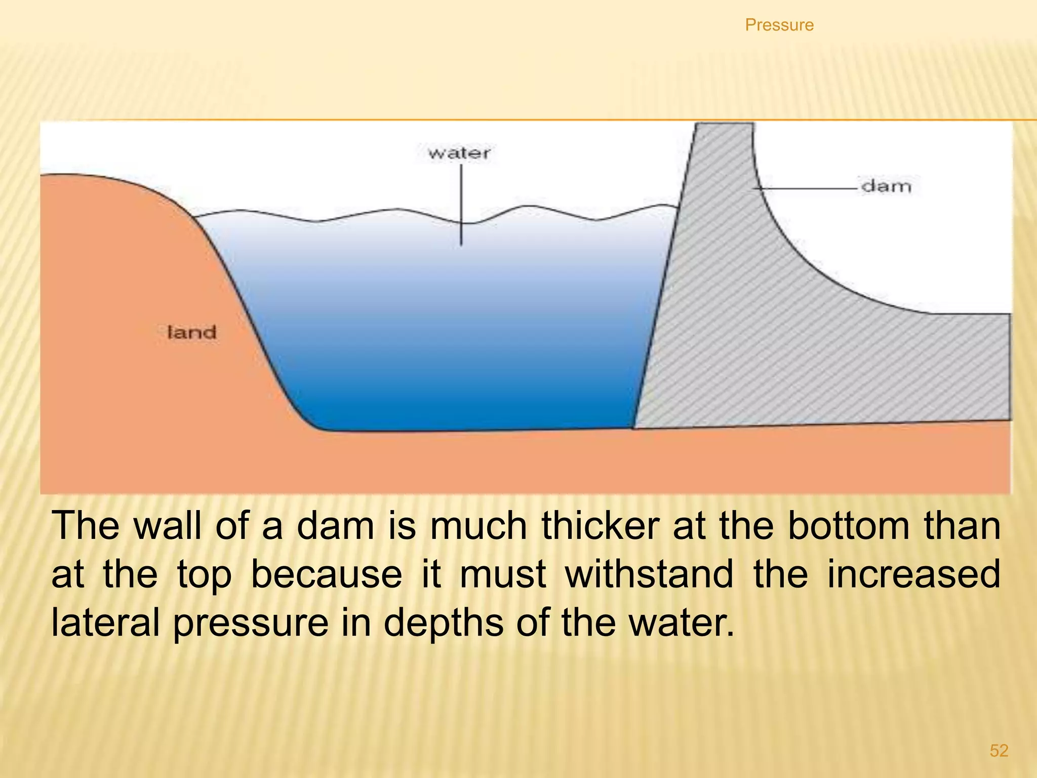Mercury Vs Water
• Mercury is more dense than water
Pressure
52
 