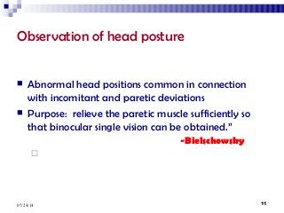 Motor evaluation of strabismus | PPT