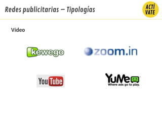 Redes publicitarias – Tipologías
Vídeo
 
