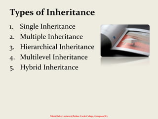 Inheritance : Extending Classes | PPT