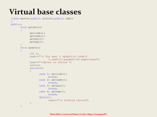 Inheritance : Extending Classes | PPT