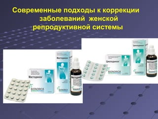 Современные подходы к коррекции 
заболеваний женской 
репродуктивной системы 
 