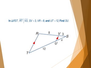7.5 proportions in triangles