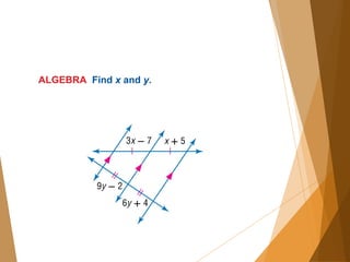 ALGEBRA Find x and y.
 