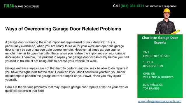 Garage Door Repair Inspection Services In Tulsa