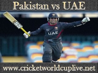 Cricket Worldcup pakistan vs uae