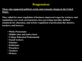 Hogan's History- Progressive Era [Updated 13 Apr 2015] | PDF