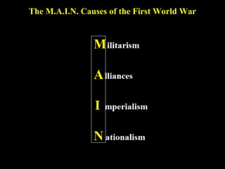 The M.A.I.N. Causes of the First World War
 