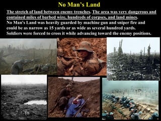 Rats
Rats in their millions infested trenches gorging themselves on decaying human
remains and could grow to the size of a cat. These rats would even scamper
across their faces as they tried to sleep. Many said the rats got braver as the
war went on because they got used to humans and bold enough to steal food
from right under the soldiers' noses.
 